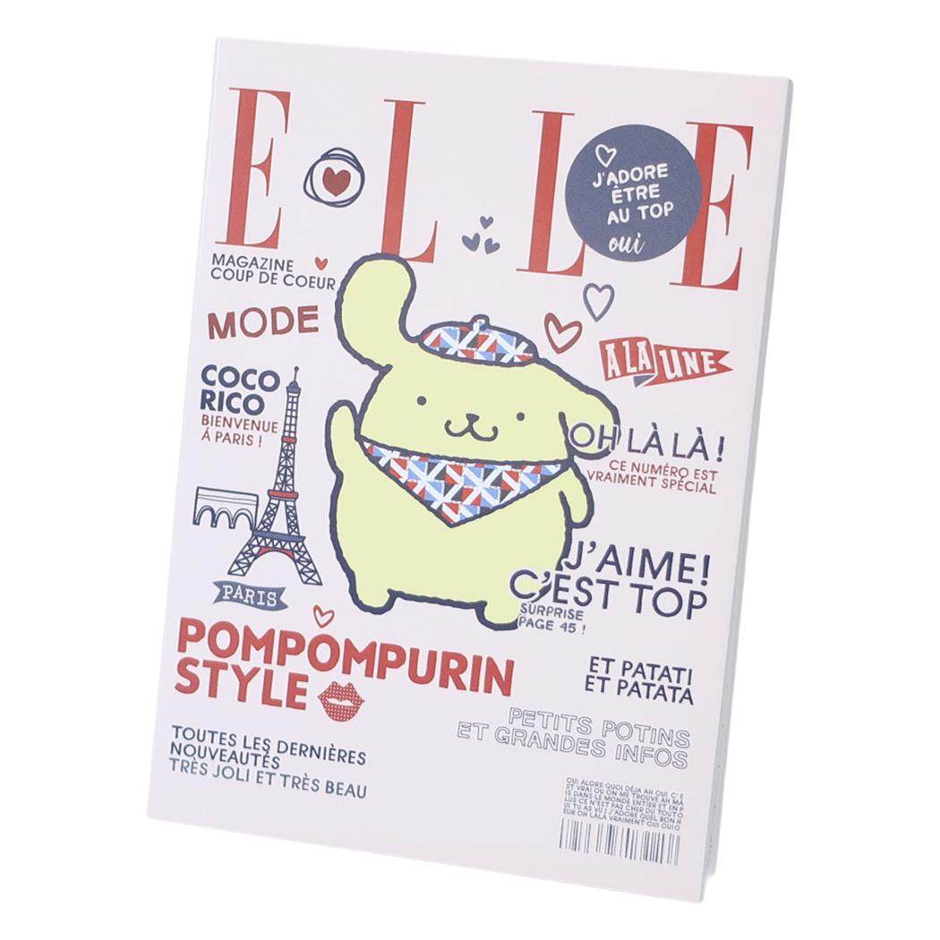 ELLExポムポムプリン メモ帳 パタパタメモ 雑誌風 サンリオ マリモクラフト