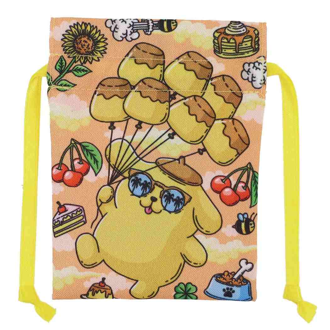 モルガxサンリオキャラクターズ 巾着袋 豆巾着 ポムポムプリン Sanrio マリモクラフト