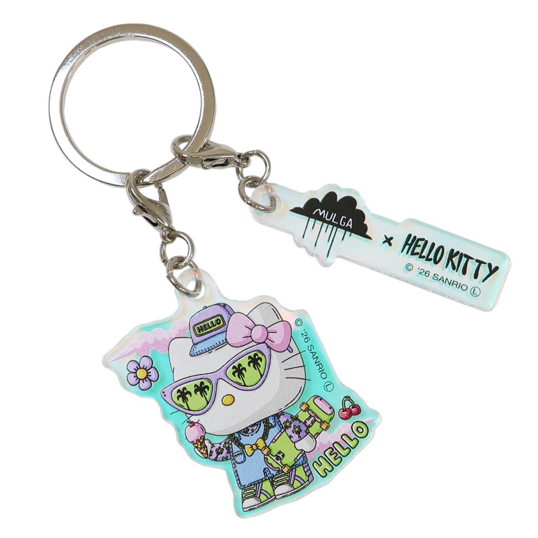 モルガxサンリオキャラクターズ キーリング 2連アクリルキーホルダー ハローキティ Sanrio マリモクラフト
