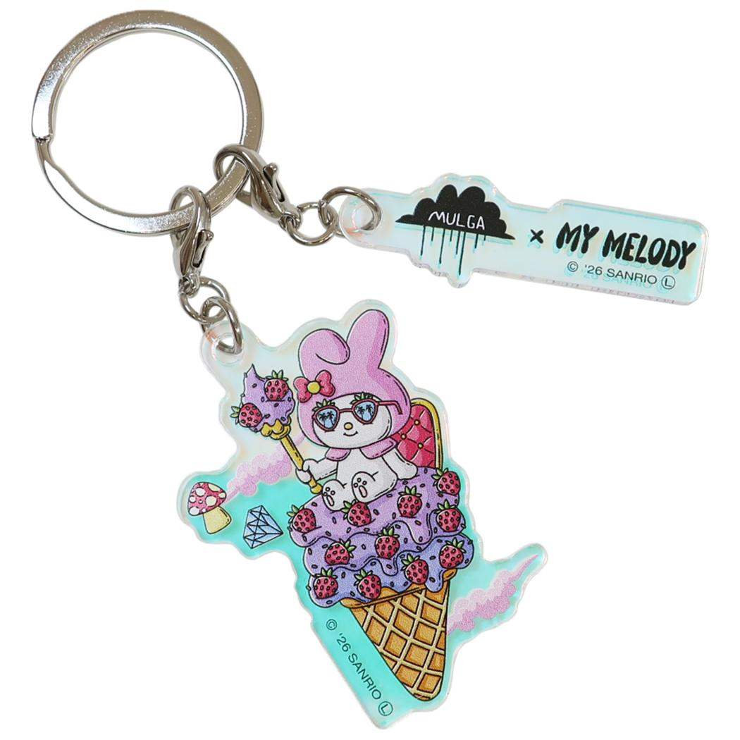 モルガxサンリオキャラクターズ キーリング 2連アクリルキーホルダー マイメロディ Sanrio マリモクラフト
