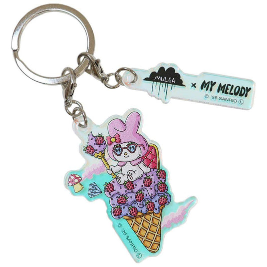 モルガxサンリオキャラクターズ キーリング 2連アクリルキーホルダー マイメロディ Sanrio マリモクラフト