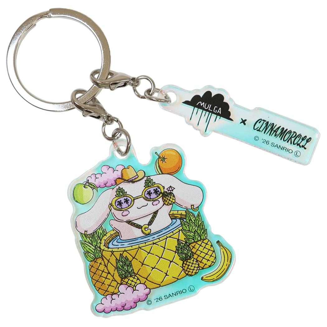 モルガxサンリオキャラクターズ キーリング 2連アクリルキーホルダー シナモロール Sanrio マリモクラフト