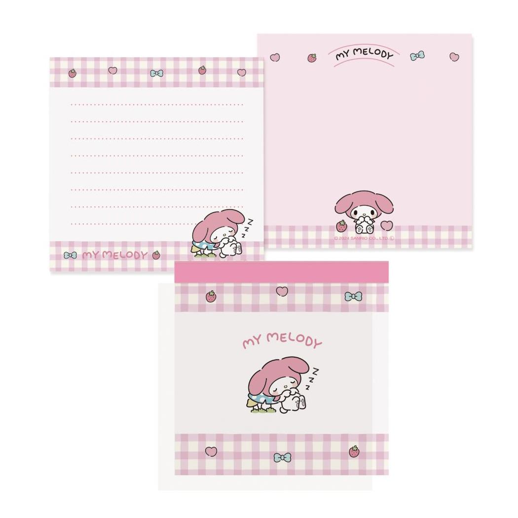 マイメロディ メモ帳 スクエアメモ ゆるっとシンプル サンリオ エムプラン メモ用紙 メッセージ かわいい キャラクター グッズ メール便可 シネマコレクション