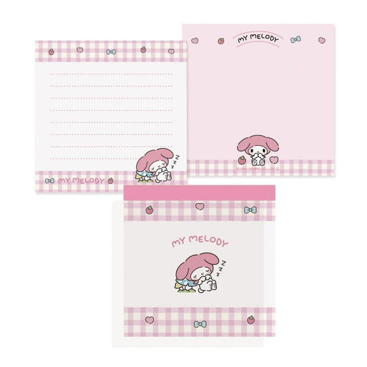 マイメロディ メモ帳 スクエアメモ ゆるっとシンプル サンリオ エムプラン メモ用紙 メッセージ かわいい キャラクター グッズ メール便可 シネマコレクション