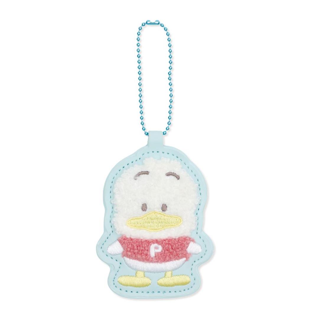 あひるのペックル キーチェーン お名前ホルダー 相良刺繍 サンリオ エムプラン ネームタグ キャラクター グッズ メール便可 シネマコレクション