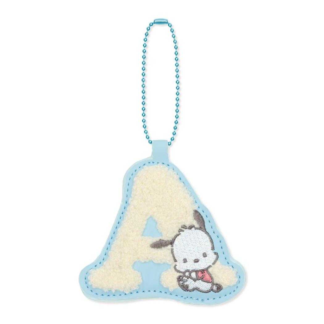 ポチャッコ キーチェーン イニシャルホルダー 相良刺繍 A サンリオ エムプラン プチギフト キャラクター グッズ メール便可 シネマコレクション