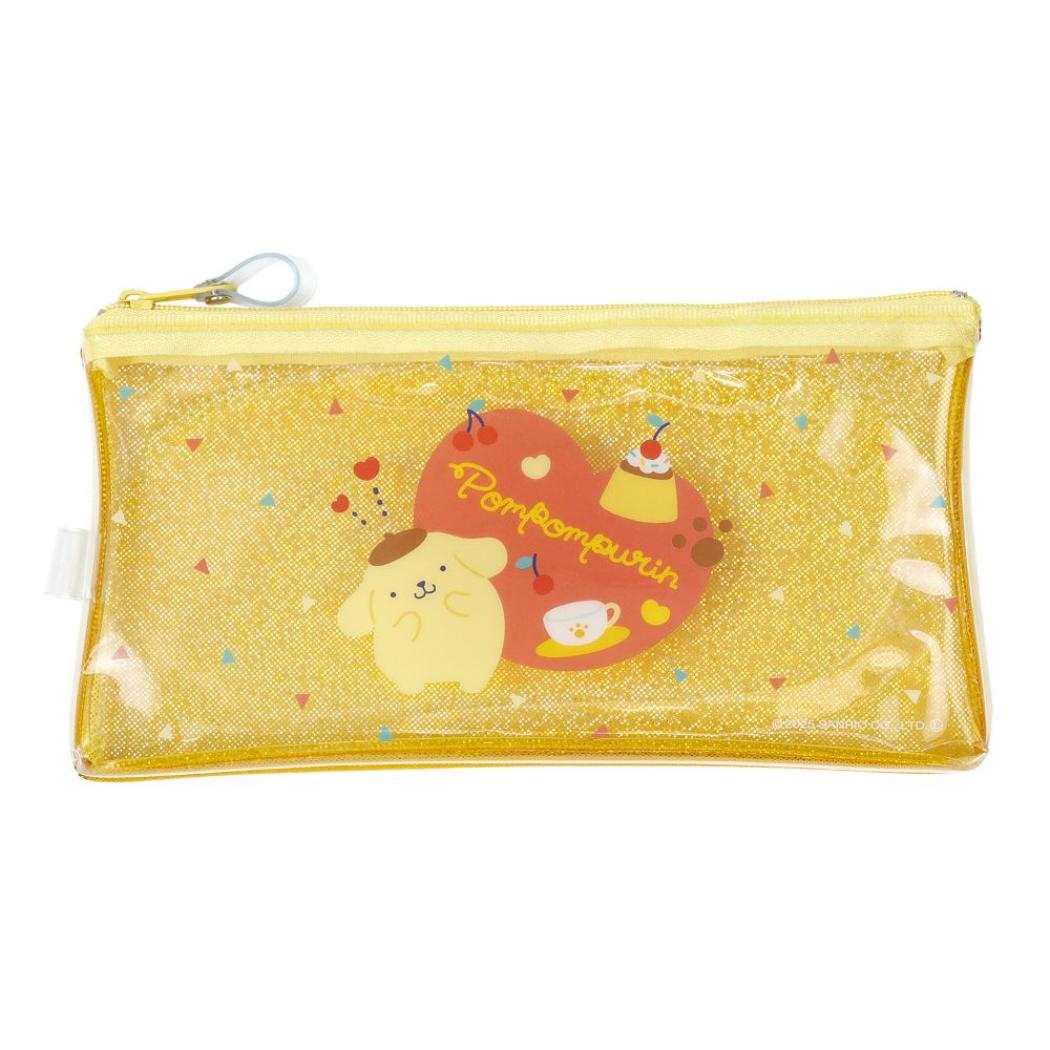 ポムポムプリン ペンポーチ キラキラフラットペンケース サンリオ エムプラン 新学期準備文具 キャラクター グッズ メール便可 シネマコレクション