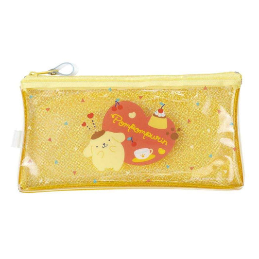 ポムポムプリン ペンポーチ キラキラフラットペンケース サンリオ エムプラン 新学期準備文具 キャラクター グッズ メール便可 シネマコレクション
