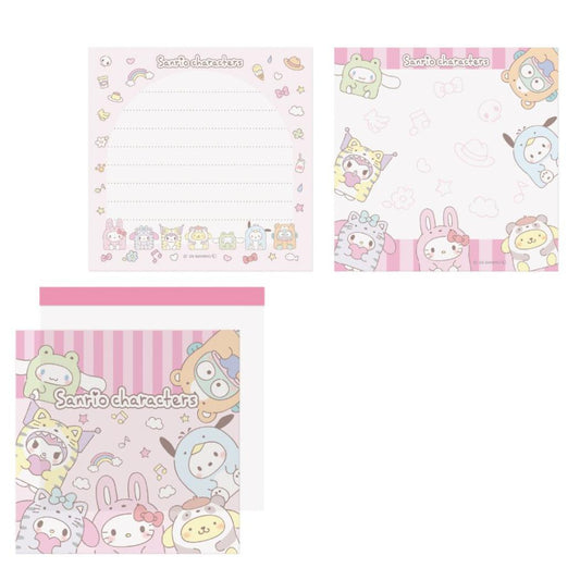 サンリオキャラクターズ メモ帳 スクエアメモ 着ぐるみタイム キャラミックス サンリオ エムプラン メモパッド キャラクター グッズ メール便可 シネマコレクション
