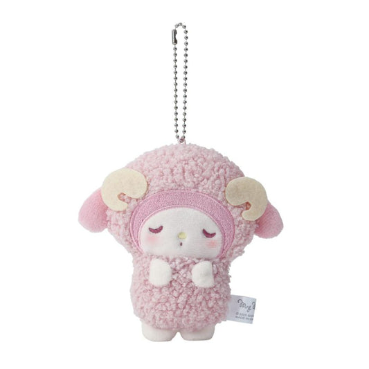 マイメロディ マスコット ぬいマスコットホルダー おやすみひつじ サンリオ エムプラン ボールチェーン ミニぬいぐるみ キャラクター グッズ シネマコレクション