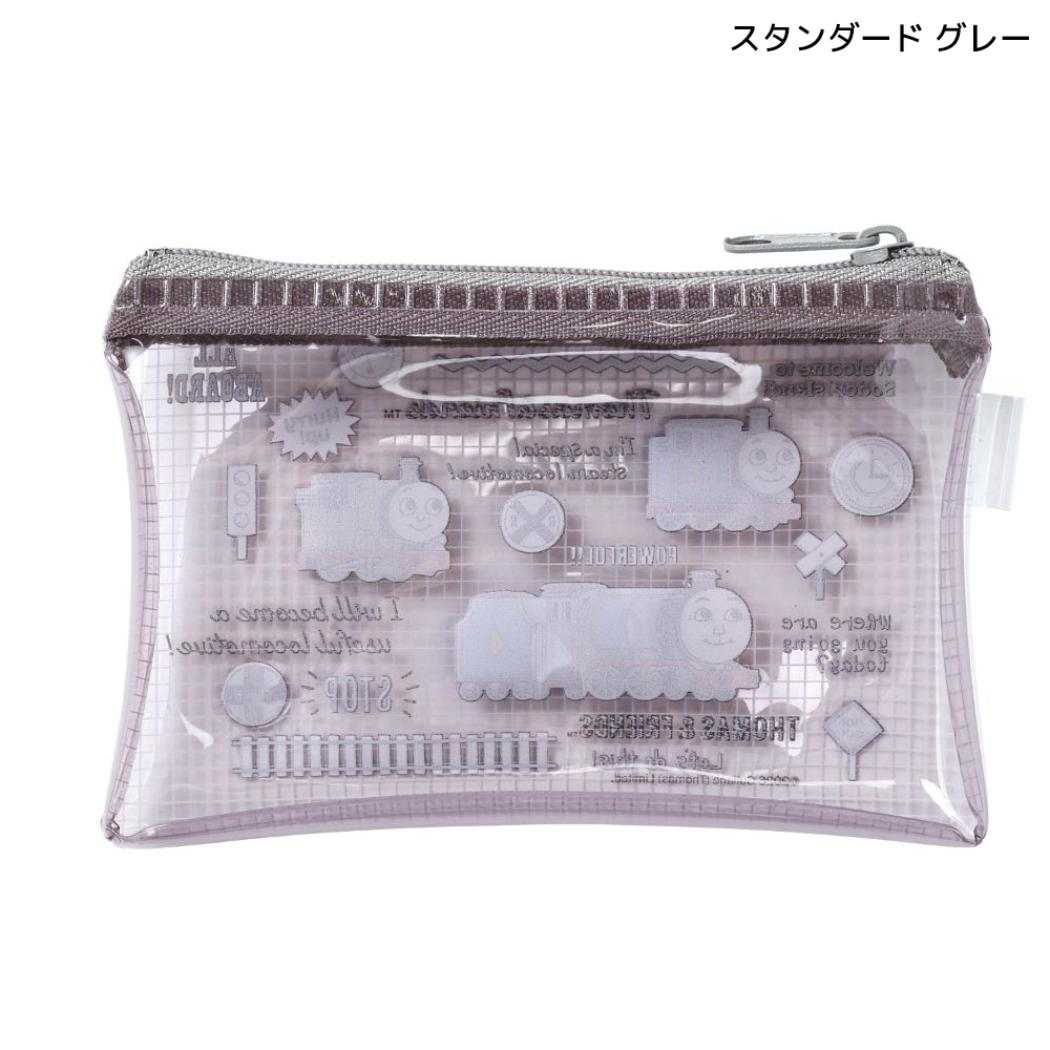 きかんしゃトーマス クリアポーチ フラットミニポーチ トーマス＆フレンズ スタンダード グレー エムプラン