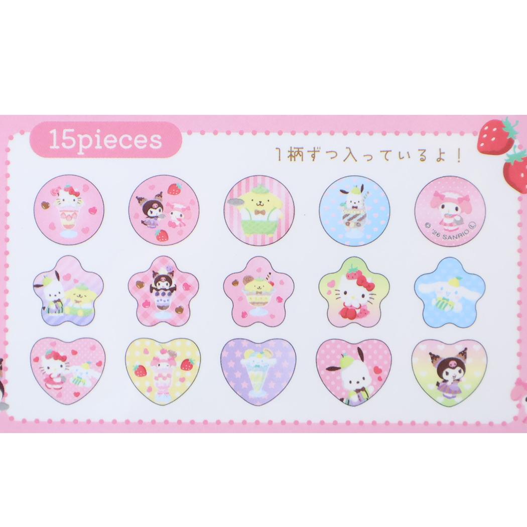 サンリオキャラクターズ フレークシール クリアハードシール パフェ Sanrio エムプラン