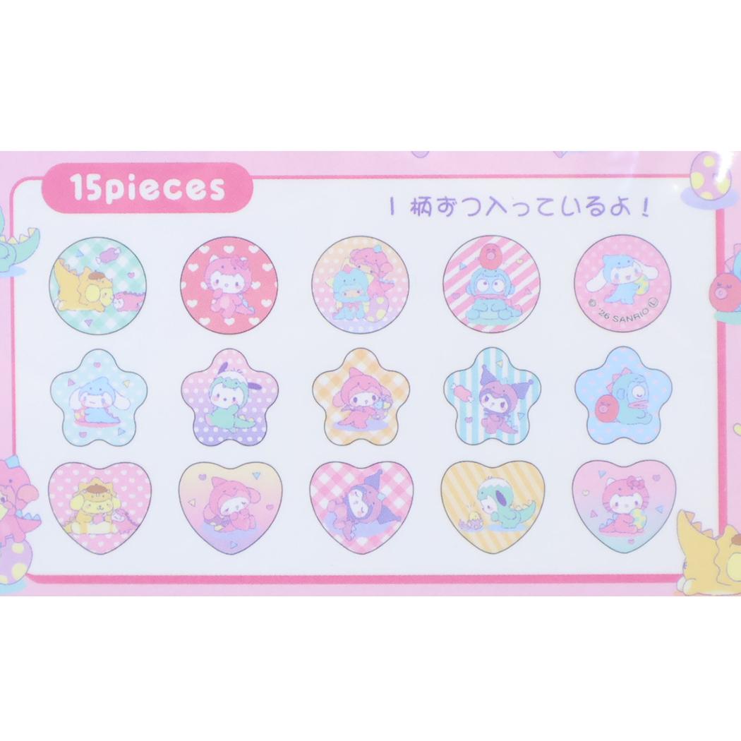 サンリオキャラクターズ フレークシール クリアハードシール ダイナソーデザイン Sanrio エムプラン