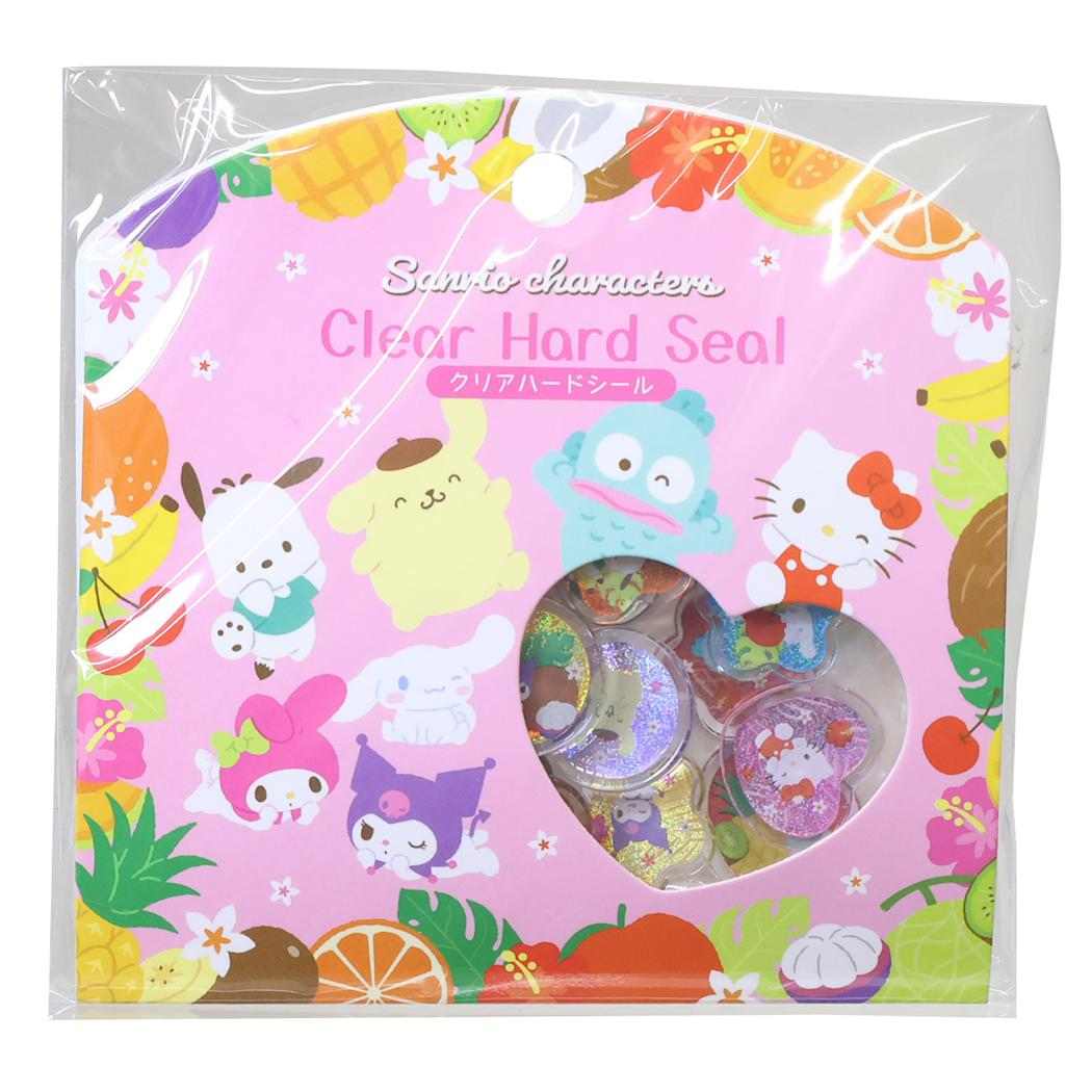 サンリオキャラクターズ フレークシール クリアハードシール トロピカルフルーツ Sanrio エムプラン