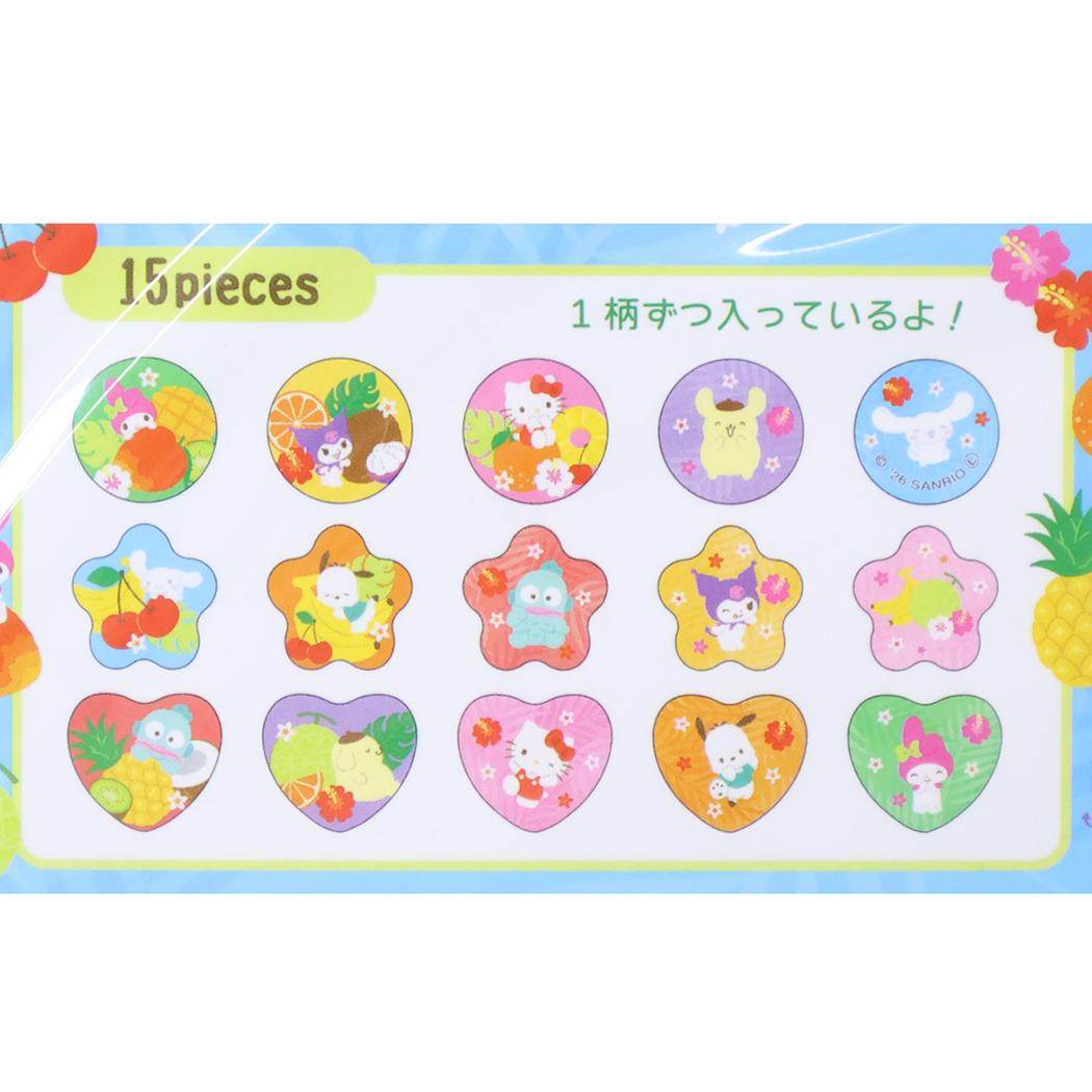 サンリオキャラクターズ フレークシール クリアハードシール トロピカルフルーツ Sanrio エムプラン