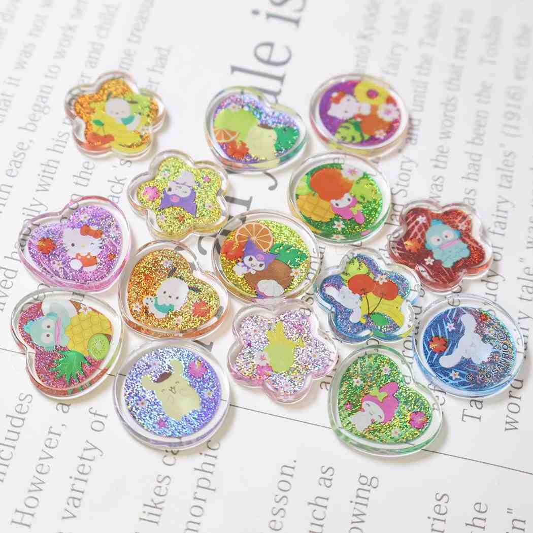 サンリオキャラクターズ フレークシール クリアハードシール トロピカルフルーツ Sanrio エムプラン