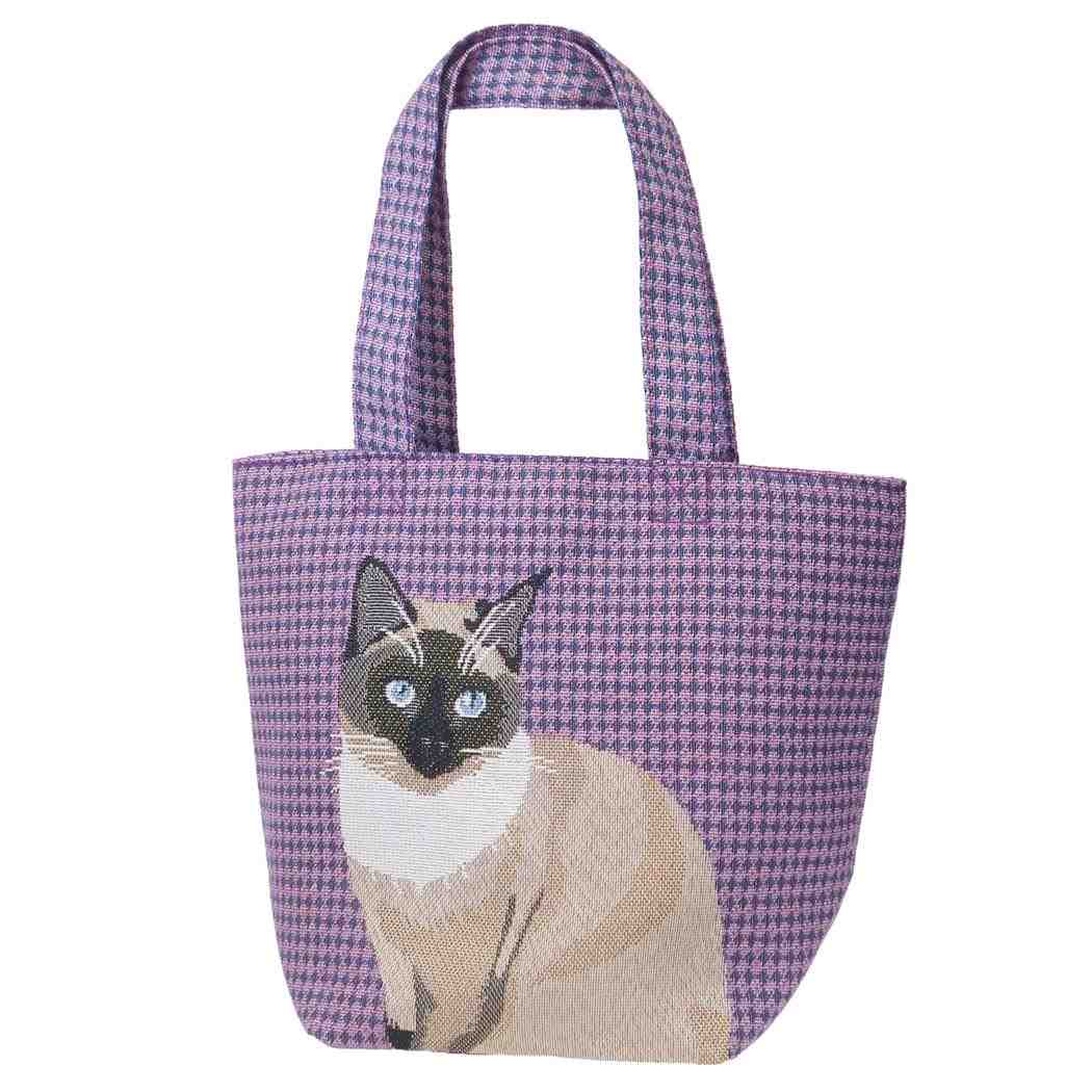 ワンダフルピース ランチバッグ ゴブランミニバッグ ライフ シャム猫 ねこ 丸眞 ミニトート お弁当かばん かわいい グッズ メール便可 シネマコレクション