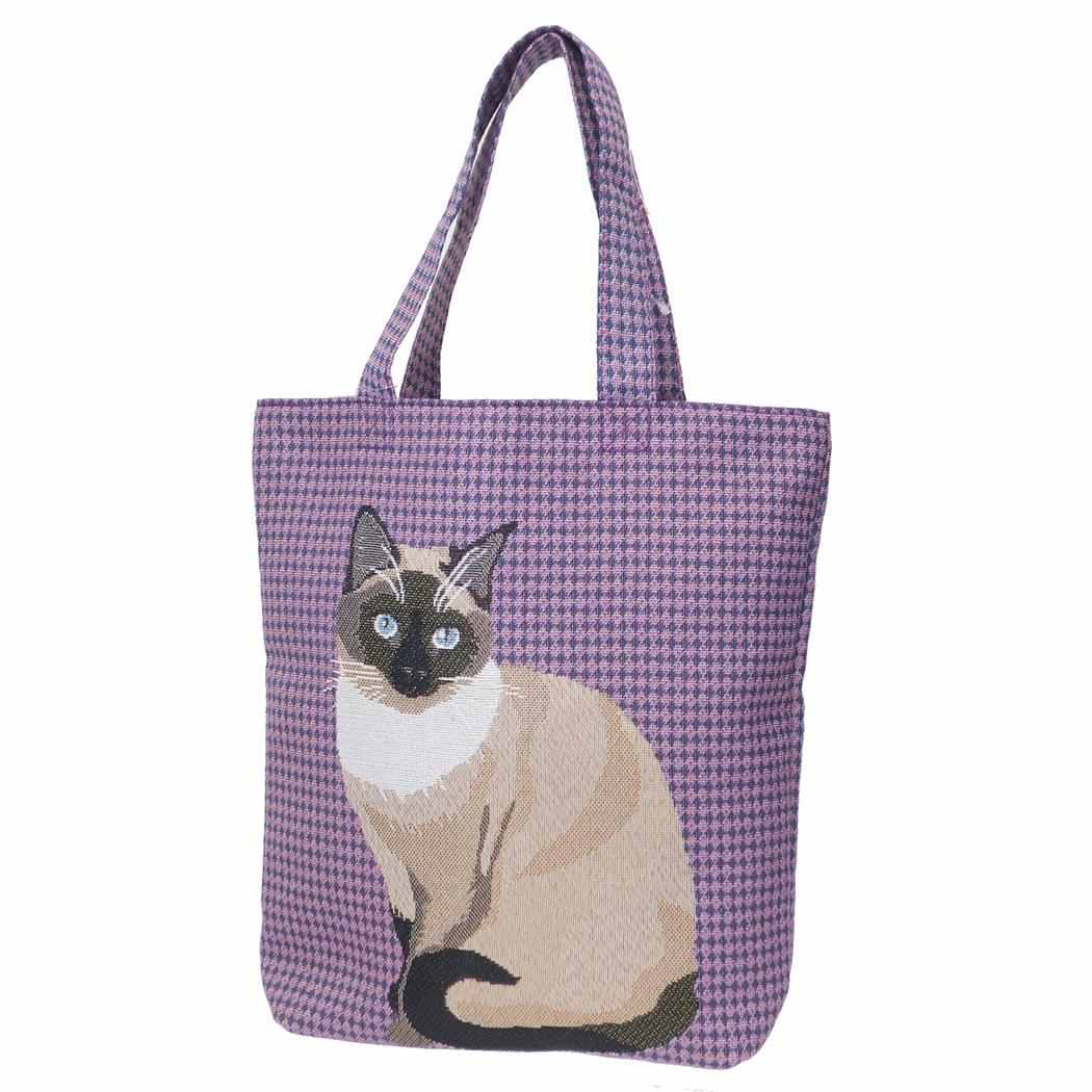ワンダフルピース トートバッグ ゴブラン織りトート ライフ シャム猫 ねこ 丸眞 手提げかばん かわいい グッズ メール便可 シネマコレクション