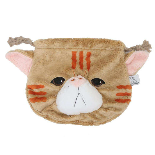 ワンダフルピース きんちゃく ファー生地巾着 もふっとエキゾチック ねこ 丸眞 プレゼント 小物入れ グッズ シネマコレクション