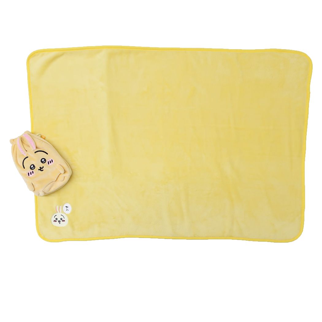 ちいかわ ひざ掛け毛布 巾着付きブランケット ふわふわうさぎ 丸眞 ウォーマー雑貨 防寒用品 収納袋 キャラクター グッズ シネマコレクション