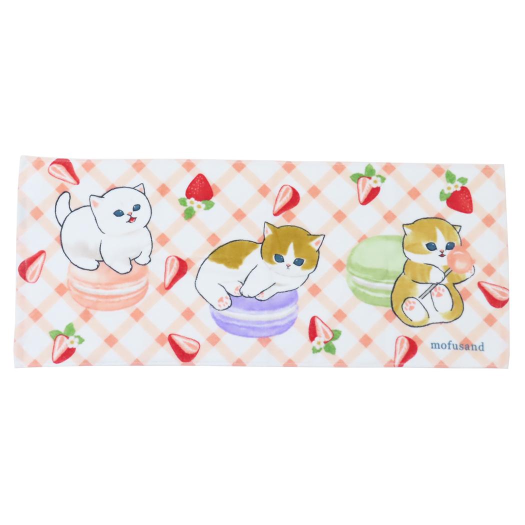 モフサンド フェイスタオル ロングタオル スイーツにゃん mofusand 丸眞 新生活雑貨 キャラクター グッズ メール便可 シネマコレクション