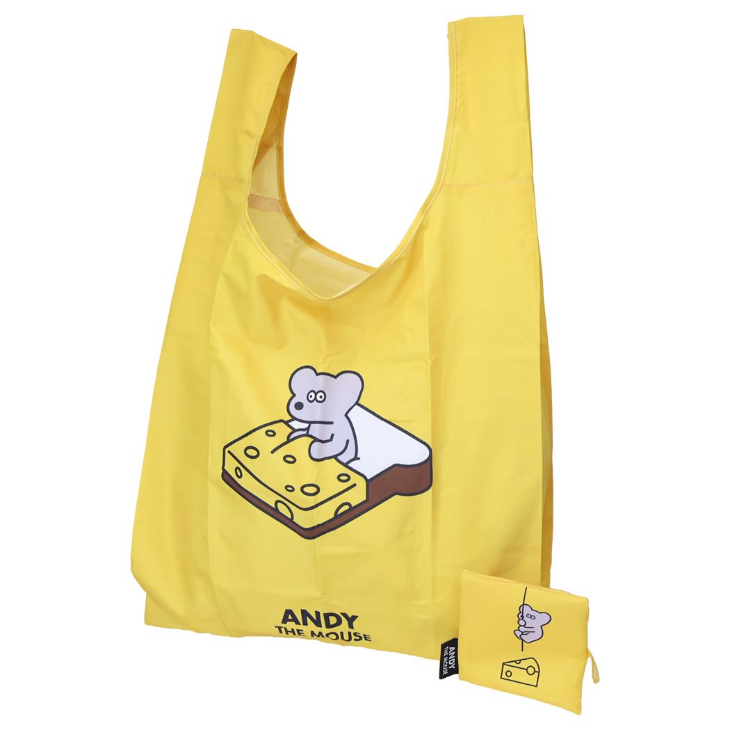 ねずみのANDY エコバッグ 折りたたみショッピングバッグ チーズの日 アンディ