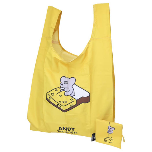 ねずみのANDY エコバッグ 折りたたみショッピングバッグ チーズの日 アンディ