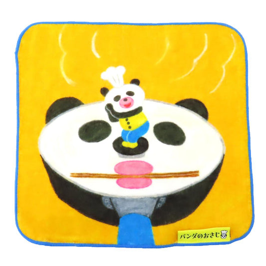 パンダのおさじ ハンドタオル ミニタオル フライパンダ 丸眞 ハンカチ プレゼント かわいい 絵本キャラクター グッズ メール便可 シネマコレクション