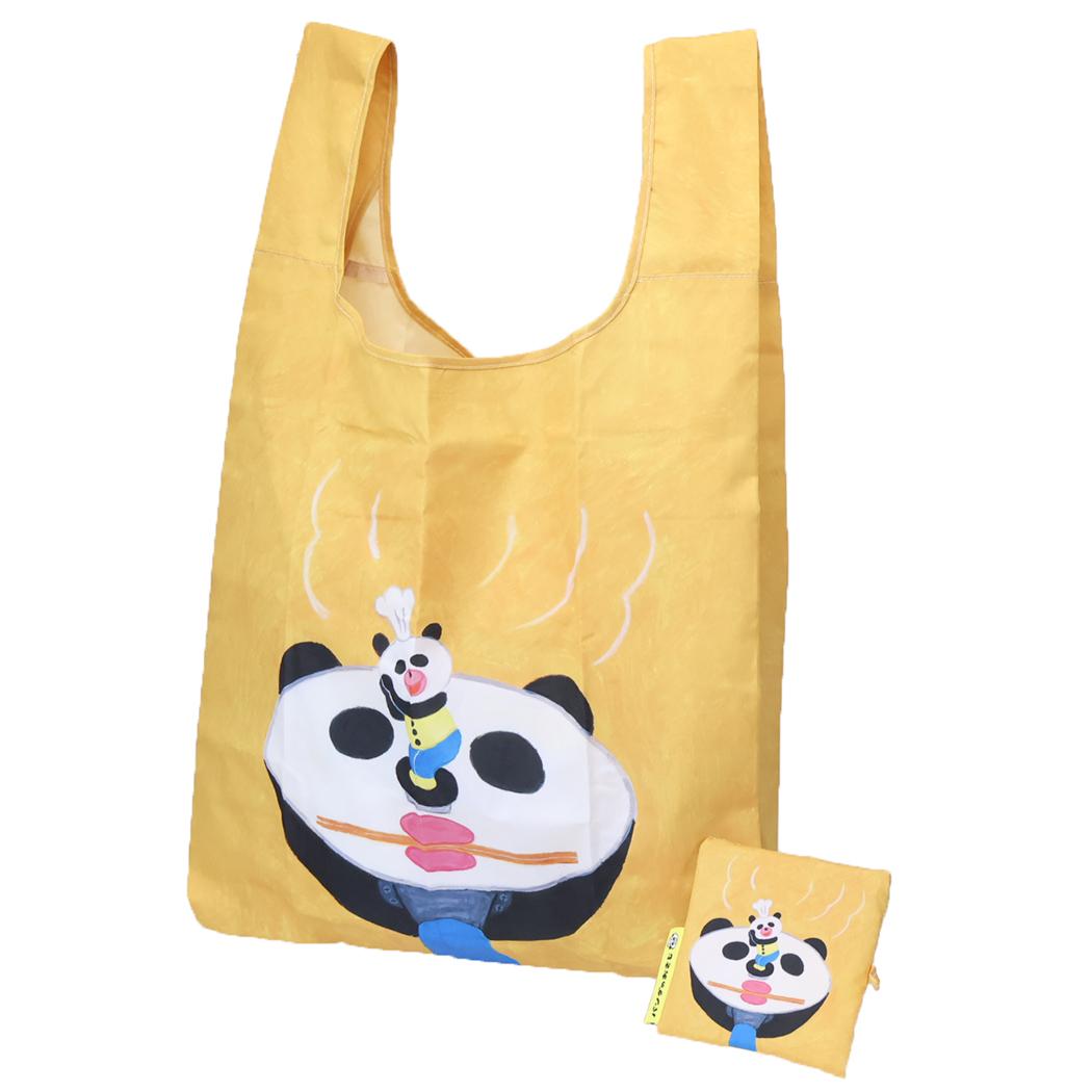 パンダのおさじ ショッピングバッグ エコバッグ フライパンダ 丸眞 コンパクト お買い物かばん 絵本キャラクター グッズ メール便可 シネマコレクション