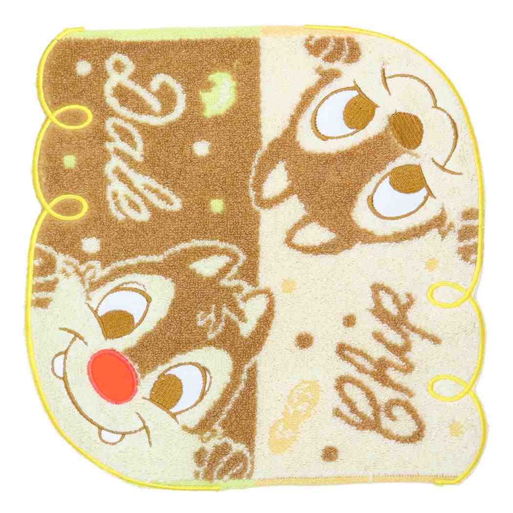 チップ＆デール ミニタオル ジャガードハンカチタオル ひょっこりナッツ ディズニー 丸眞 汗拭きタオル キャラクター グッズ メール便可 シネマコレクション