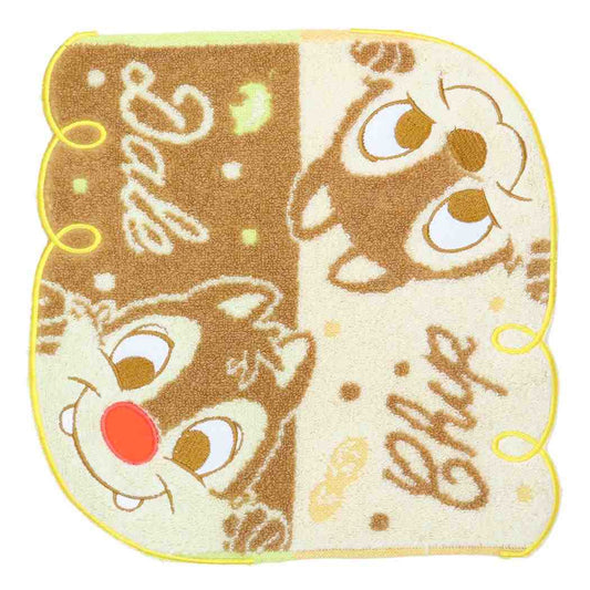 チップ＆デール ミニタオル ジャガードハンカチタオル ひょっこりナッツ ディズニー 丸眞 汗拭きタオル キャラクター グッズ メール便可 シネマコレクション