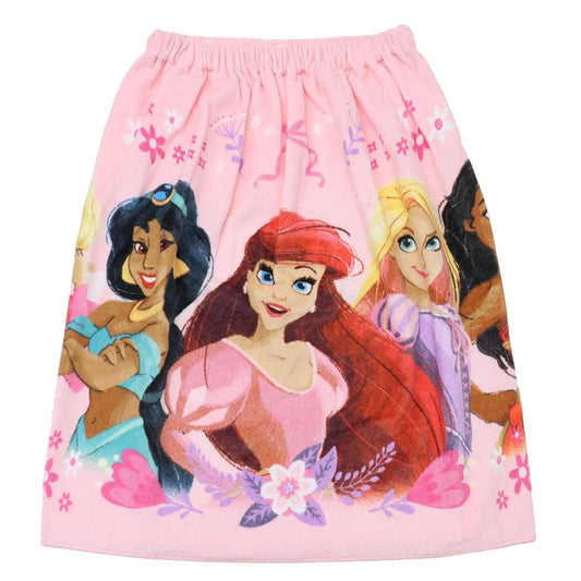 ディズニープリンセス ラップタオル 60丈マキタオル 60cm丈巻き巻きタオル シャイニーフラワーリボン Disney 丸眞 サマーレジャー用品 海プール着替えタオル キャラクター グッズ シネマコレクション