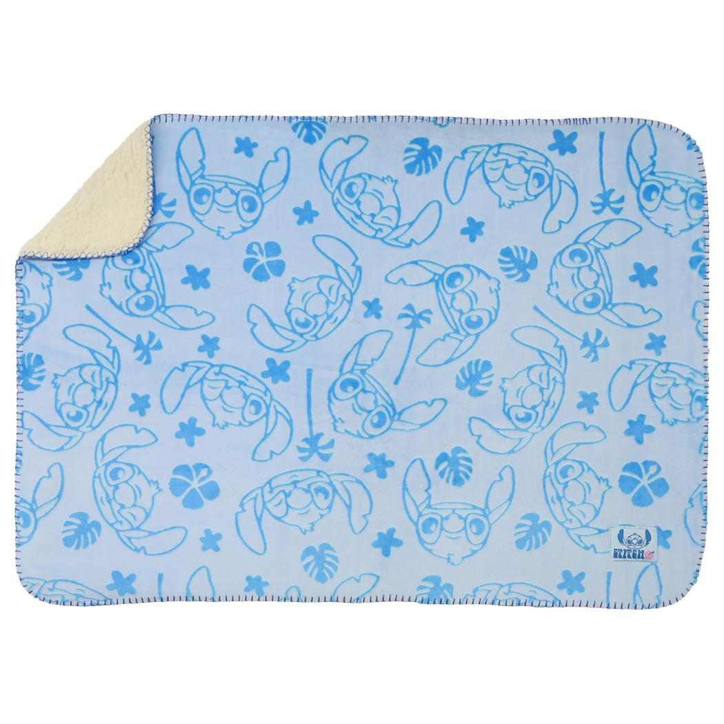 ディズニー ひざ掛け毛布 オパール加工ブランケット スティッチ/ぽこぽこ