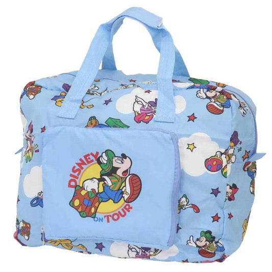 JALxDisney 折りたたみボストンバッグ エコボストンバッグ トラベルブルーエコボストン ディズニー 丸眞 ショルダーかばん トラベルバッグ キャラクター グッズ メール便可 シネマコレクション