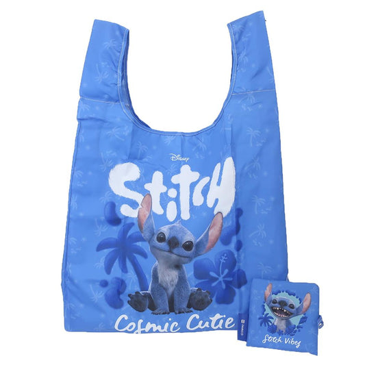 スティッチ ショッピングバッグ エコバッグ アロハブルー ディズニー 丸眞 折り畳みバッグ キャラクター グッズ メール便可 シネマコレクション