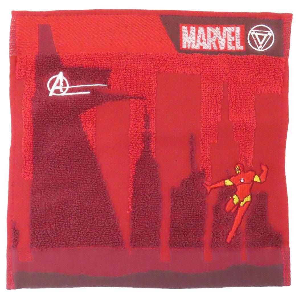 アイアンマン ミニタオル ジャガードハンカチタオル グレートシティ MARVEL 丸眞 汗拭きタオル キャラクター グッズ メール便可