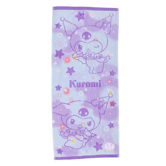 クロミ フェイスタオル シャーリングジャガードロングタオル ゆめきらクロミ サンリオ 丸眞 新生活雑貨 かわいい キャラクター グッズ メール便可 シネマコレクション