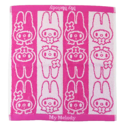 マイメロディ ハンドタオル ジャガードウォッシュタオル マイメロちゃんフェイス サンリオ 丸眞 かわいい キャラクター グッズ メール便可 シネマコレクション