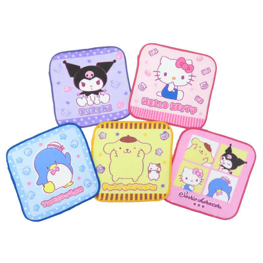 サンリオキャラクターズ ミニタオル グミキャラクターミックス 5枚組 サンリオ 丸眞 入園入学準備雑貨 キャラクター グッズ シネマコレクション