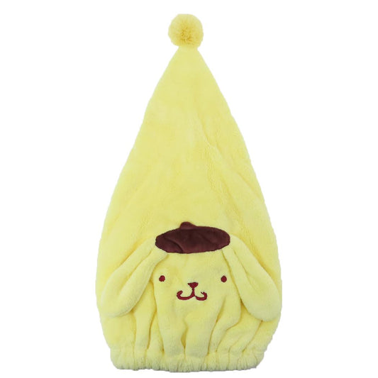 ポムポムプリン キャップタオル バラエティキャップタオル プリンキャップ サンリオ 丸眞 ヘアドライタオル帽子 お風呂上り 海プール用品 キャラクター グッズ メール便可 シネマコレクション