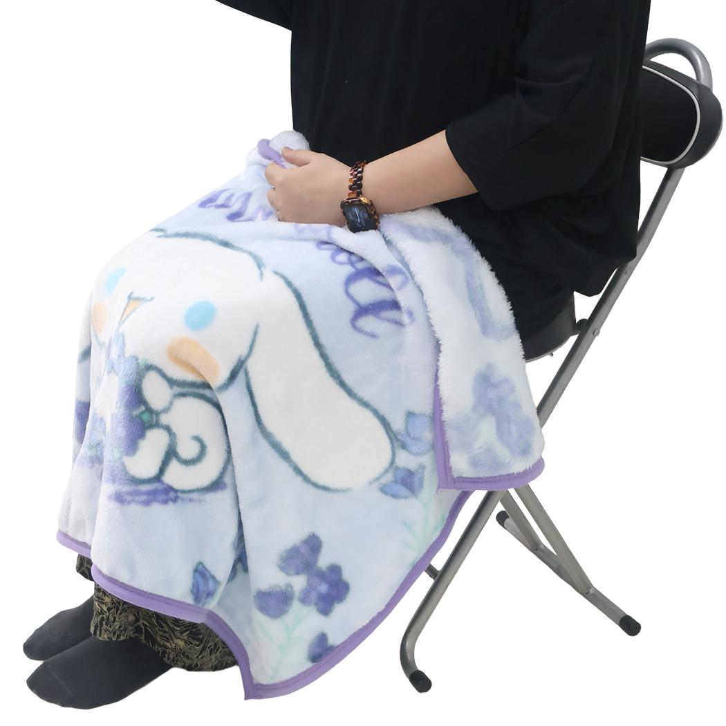 シナモロール ひざ掛け毛布 ブランケット 青のお花とシナモロール サンリオ