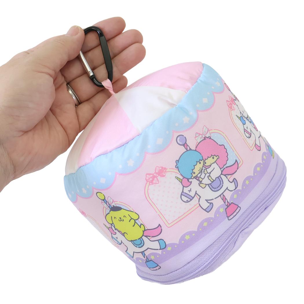 サンリオキャラクターズ ひざ掛け毛布 ポーチ付きブランケット たのしいメリーゴーランド Sanrio