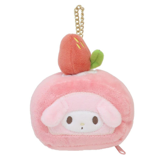マイメロディ ミニポーチ ダイカットポーチ マイメロロールケーキ サンリオ 丸眞 小物入れ キャラクター グッズ シネマコレクション