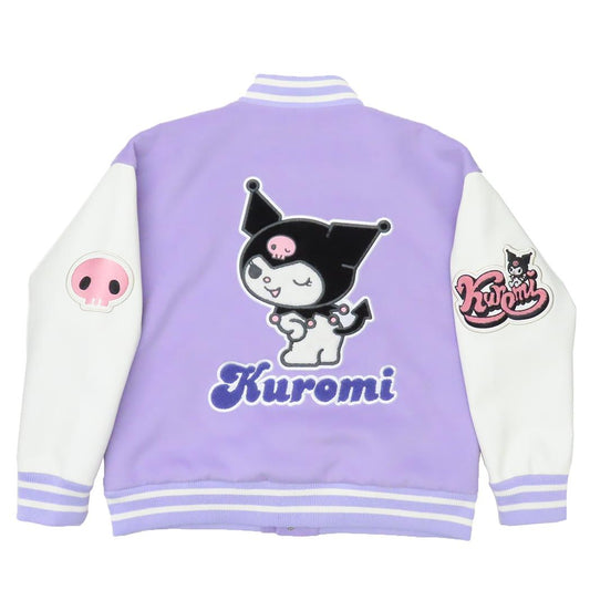 クロミ アウター レディース スタジャン ホワイトパープル L サンリオ 丸眞 プレゼント スカジャン オーバーサイズ キャラクター グッズ シネマコレクション