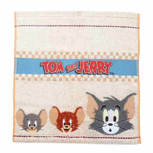 トムとジェリーウォッシュタオルハンドタオルフェイスアップリケワーナーブラザース丸眞かわいいキャラクターグッズメール便可シネマコレクション