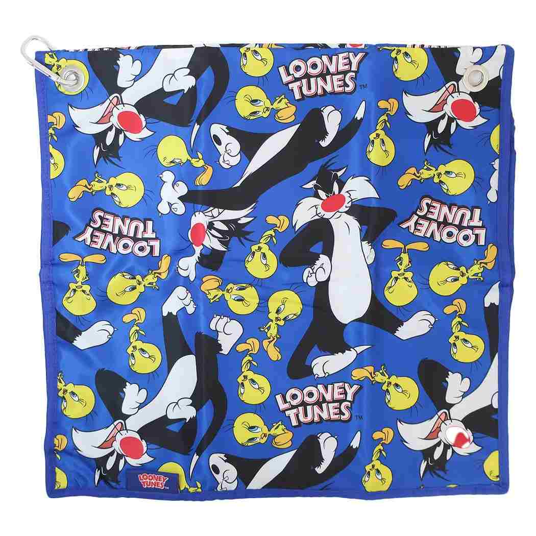 ルーニーテューンズ ハンドタオル レインタオルL ルーニーパターン LOONEY TUNES 丸眞 ゴルフ雑貨 キャラクター グッズ シネマコレクション