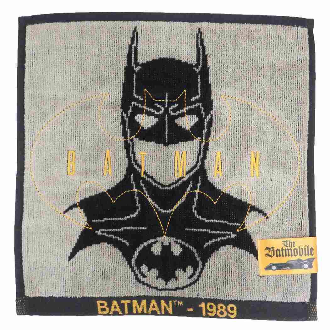 バットマン ミニタオル シャーリングハンカチタオル マスクロゴ1989 DCコミック 丸眞 汗拭きタオル キャラクター グッズ メール便可 シネマコレクション