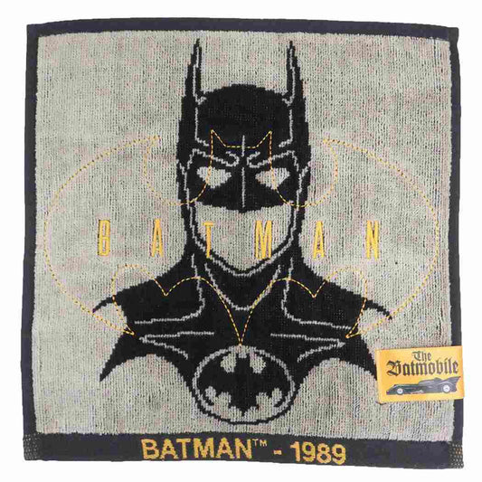 バットマン ミニタオル シャーリングハンカチタオル マスクロゴ1989 DCコミック 丸眞 汗拭きタオル キャラクター グッズ メール便可 シネマコレクション