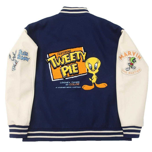 ルーニーテューンズ アウター メンズ スタジャン フィーチャリングトゥイーティーパイ 3L LOONEY TUNES 丸眞 プレゼント スカジャン キャラクター グッズ シネマコレクション