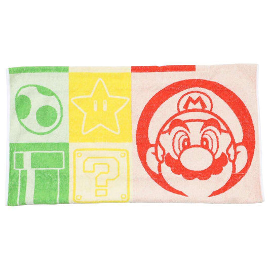 スーパーマリオ 大人用枕カバー タオル枕カバー マリオトリコロール 丸眞 抗菌 寝具 キャラクター グッズ シネマコレクション